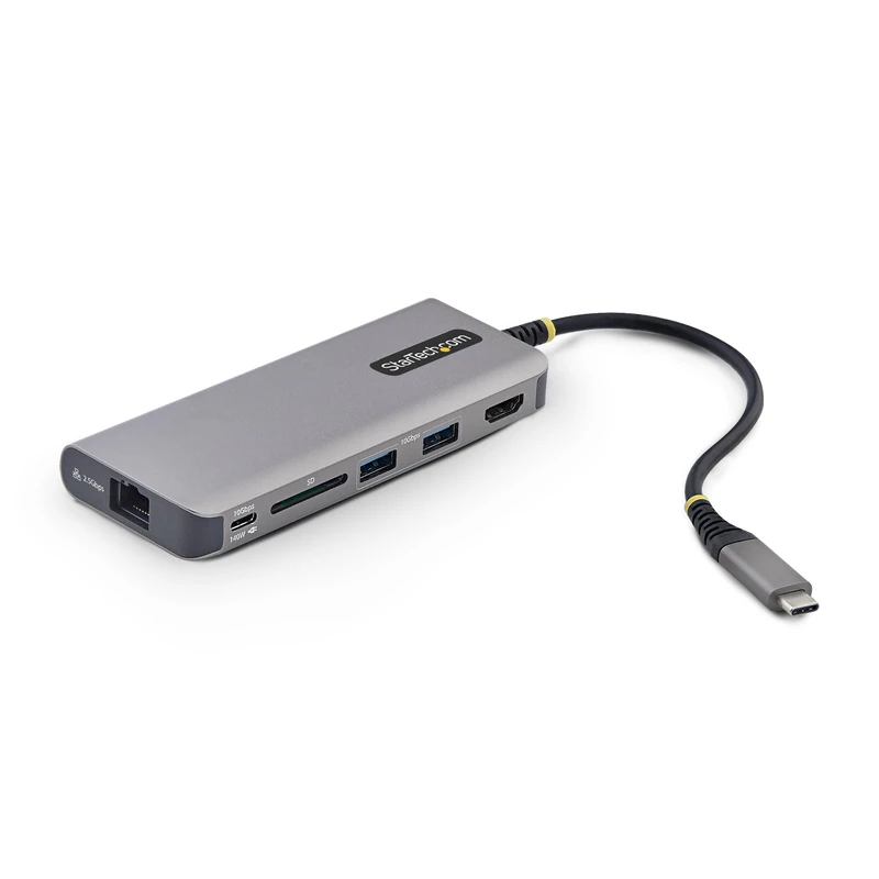 StarTech 6-in-1 USB C Hub, USB-C to HDMI Multiport Adapter with 140W Power Delivery Charging, 4K 60Hz HDMI, 10Gbps Hub, 2.5GbE, SD Slot, Mini Dock for MacBook, Dell, HP