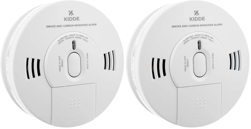 Kidde 10SCO Combination Smoke and Carbon Monoxide Alarm with Voice Notification, white (Pack of 2)