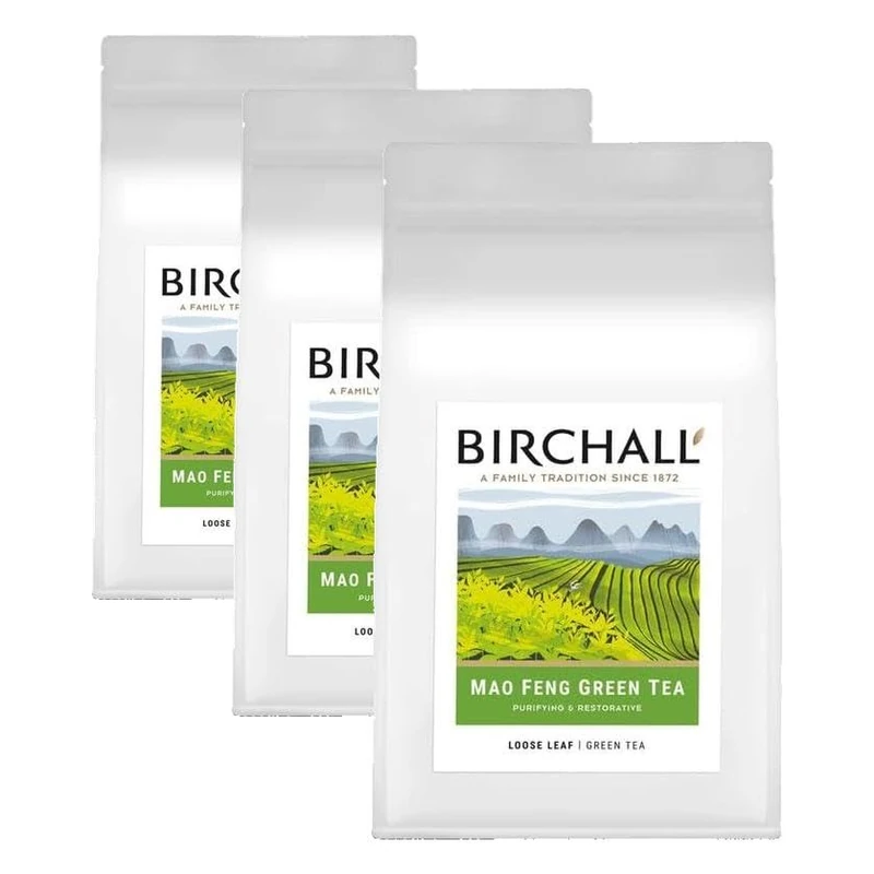 Birchall Mao Feng Green Tea Leaf Tea 750g - Loose Leaf Tea (Pack of 3)