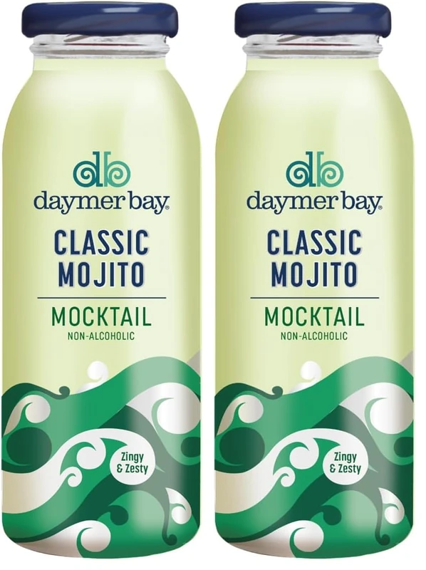 Daymer Bay Non-Alcoholic Mojito Mocktail, Mocktail with High Fruit Concentrate & Premium Ingredients, 12 x 250ml (Pack of 2)