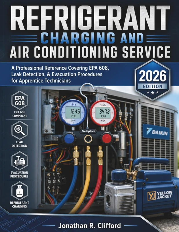 Refrigerant Charging and Air Conditioning Service: A Professional Reference Covering EPA 608, Leak Detection, & Evacuation Procedures for Apprentice Technicians