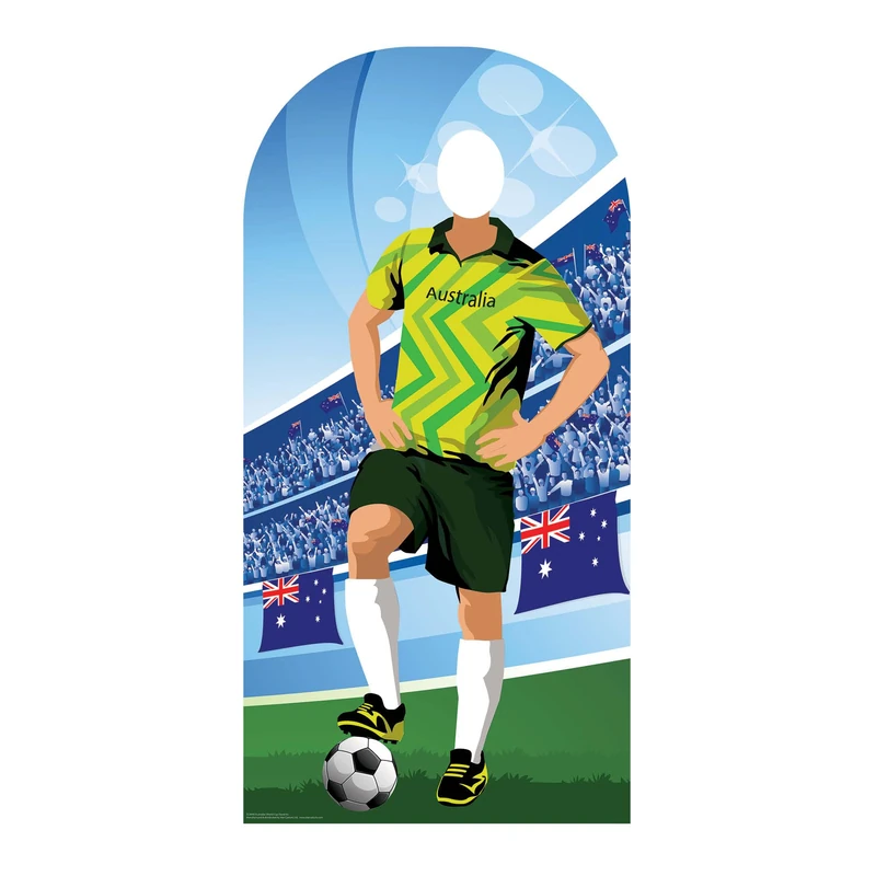 SC4944 | Star Cutouts Australia World Cup 2026 Football Stand-In Cardboard Cutout – 190cm Lifesize Party Photo Prop & Event Decoration