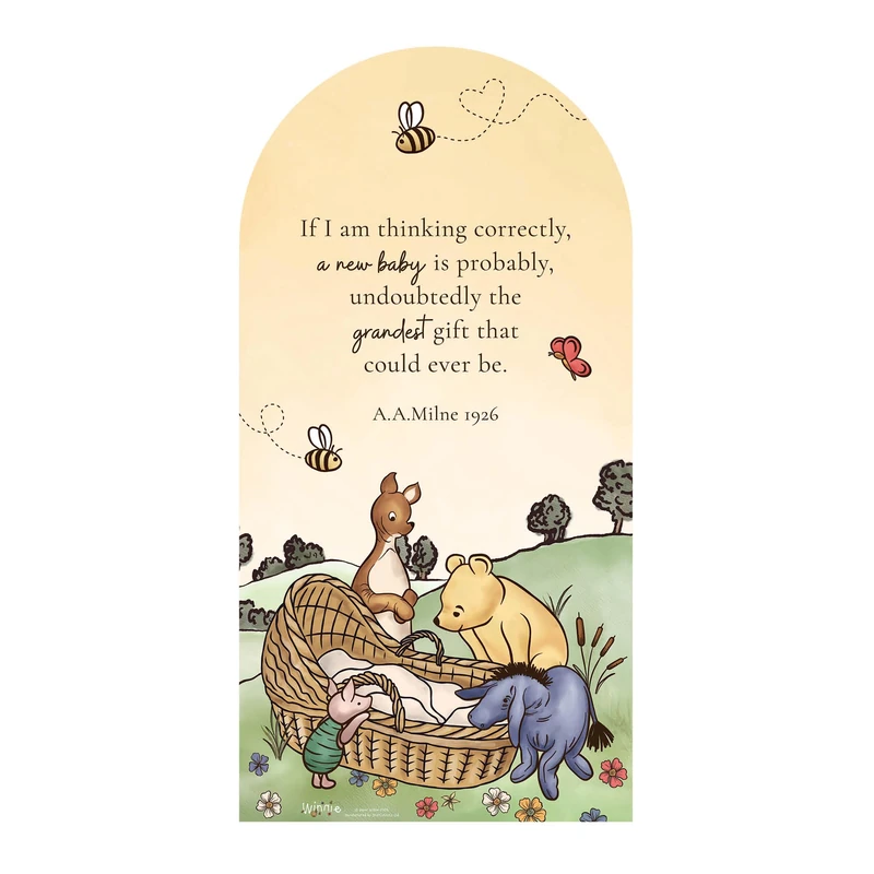Star Cutouts SC4937 Pooh Bear and Baby Sailboard Cardboard Cutout 184cm – Kids Party Backdrop, Birthday Decoration & Event Display