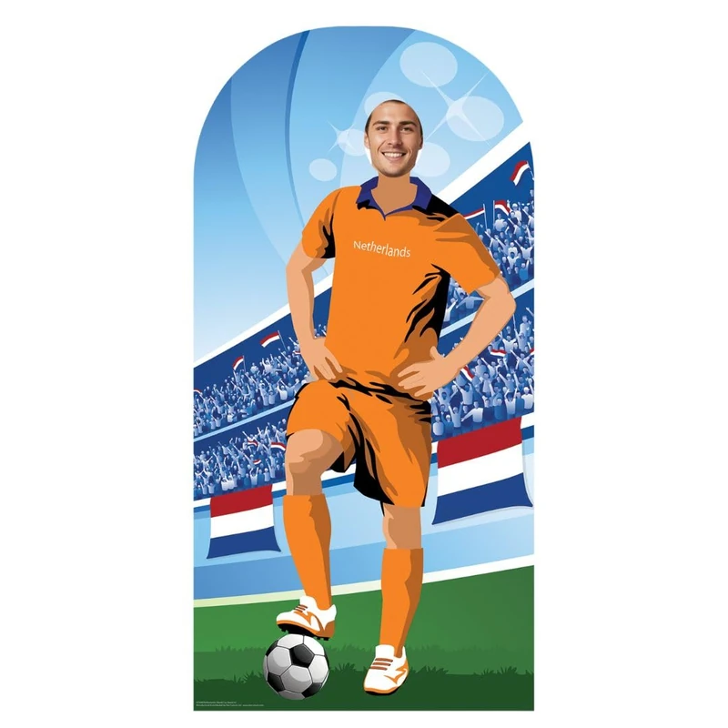 SC4940 | Star Cutouts Netherlands World Cup 2026 Football Stand-In Cardboard Cutout – 190cm Lifesize Party Photo Prop & Event Decoration