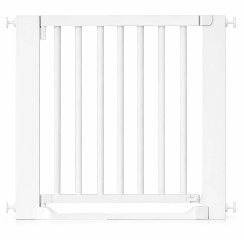 Safetots Wooden Heritage Flat Step Gate, White, 79cm - 87cm, Pressure Fit