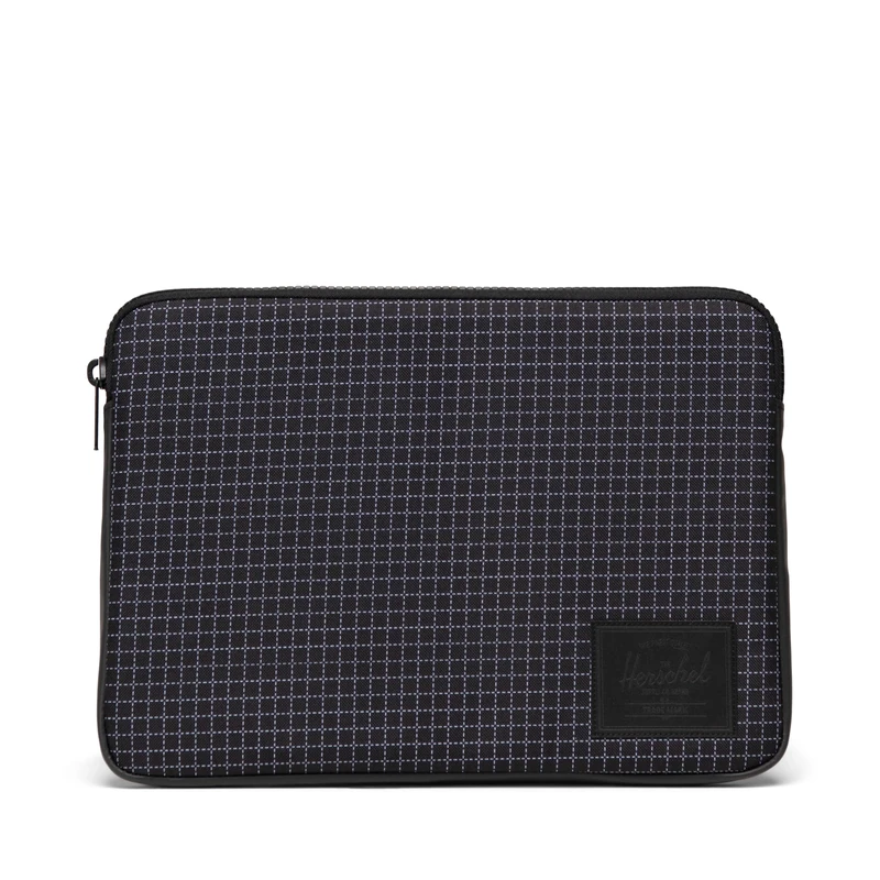 Herschel Anchor 14 Inch Sleeve, Grid Black/Black