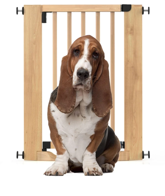 Bettacare Wooden Dog Gate, Natural, 63cm - 71cm, Pressure Fit