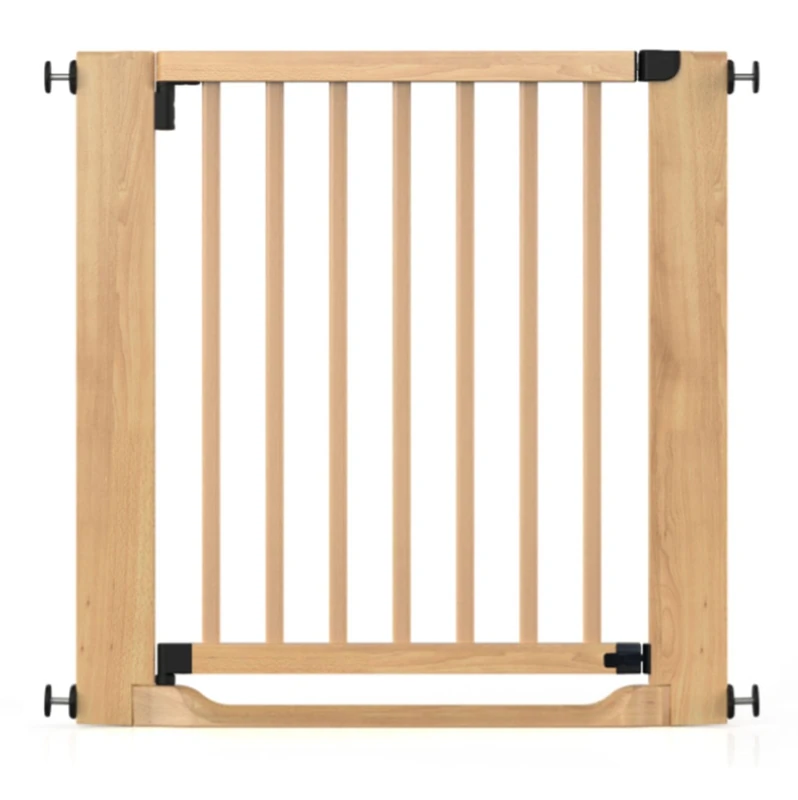 Safetots Wooden Heritage Flat Step Gate, Natural, 79cm - 87cm, Pressure Fit
