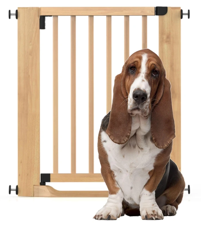 Bettacare Wooden Dog Gate, Natural, 71cm - 79cm, Pressure Fit