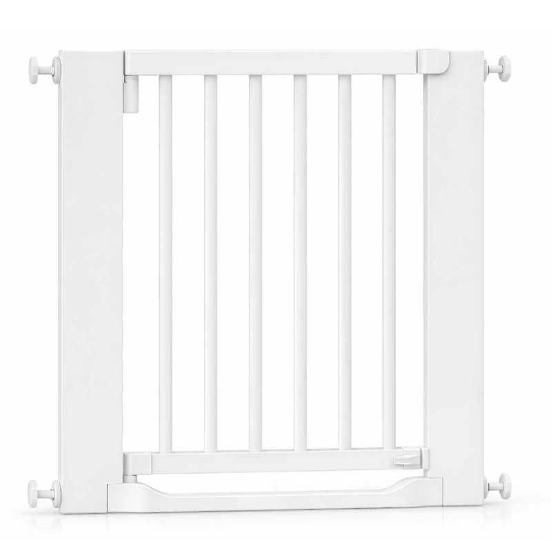 Safetots Wooden Heritage Flat Step Gate, White, 71cm - 79cm, Pressure Fit