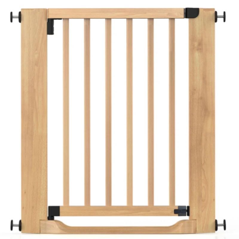 Safetots Wooden Heritage Flat Step Gate, Natural, 71cm - 79cm, Pressure Fit