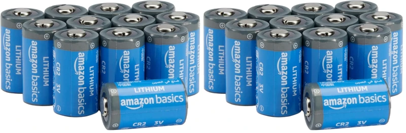 Amazon Basics 24-Pack CR2 Lithium Batteries, 800 mAh, 3 Volt, Long Lasting Power - Image 1