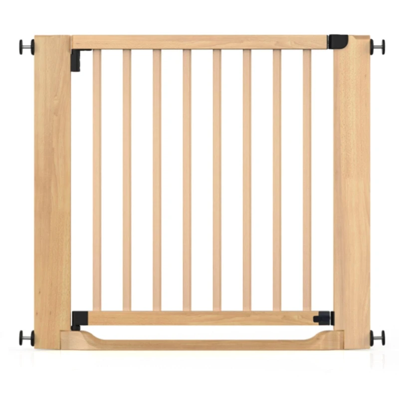 Safetots Wooden Heritage Flat Step Gate, Natural, 87cm - 95cm, Pressure Fit