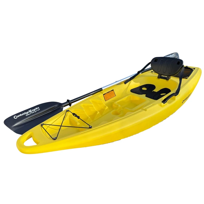 Cambridge Kayaks Trekker Junior Sit On Top Kayak Package with Paddle & Seat – Lightweight Stable Kids Kayak for Children Ages 3–10 – Beginner Recreational Kayak for Lakes & Calm Waters (Yellow)