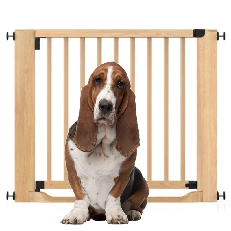 Bettacare Wooden Dog Gate, Natural, 95cm - 103cm, Pressure Fit