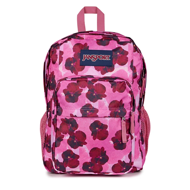 JanSport Big Day Pack Backpack – Large Laptop Backpack with Dual Compartments and Ergonomic Straps, 34 L Capacity, 43.5 x 32.5 x 19 cm - Pop Art Digital Fuchsia
