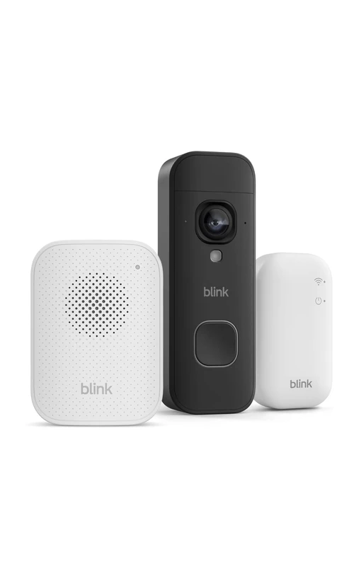 Blink Battery Doorbell 2K+ (newest gen) + Blink Chime | Head-to-toe view | 2K video| Enhanced audio | IP65 | Sync Module Core included – System (Black)