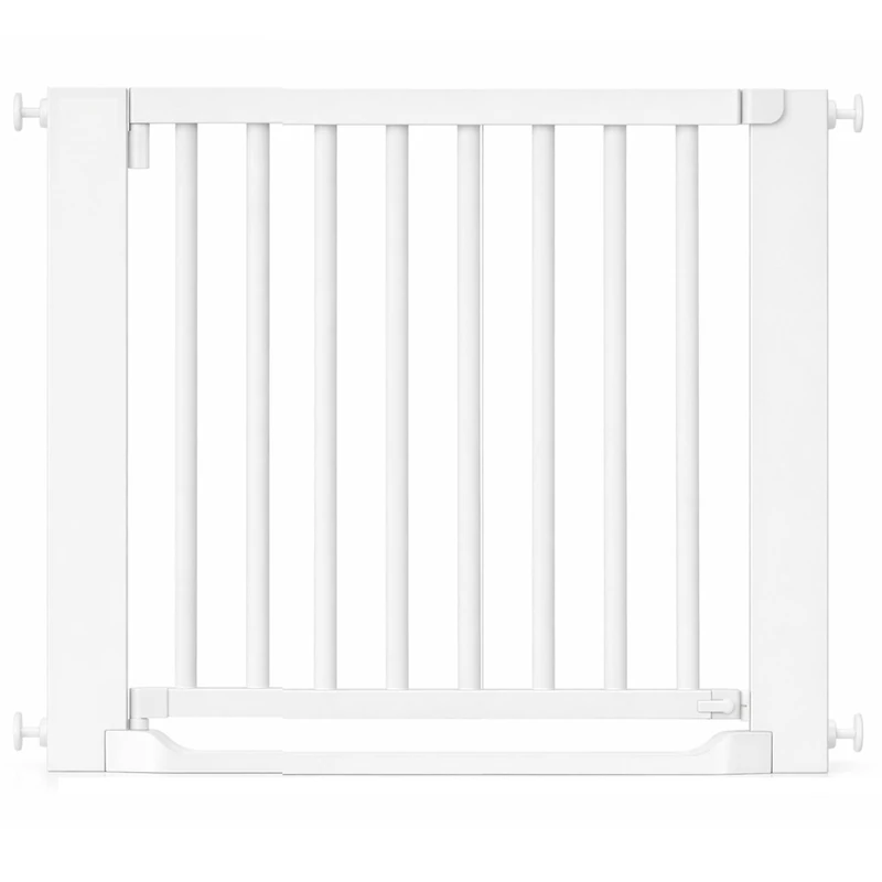 Safetots Wooden Heritage Flat Step Gate, White, 87cm - 95cm, Pressure Fit