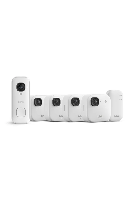 All-new Blink Outdoor 2K+ Cameras with free Blink Video Doorbell 2K+ (White), Sync Module Core included