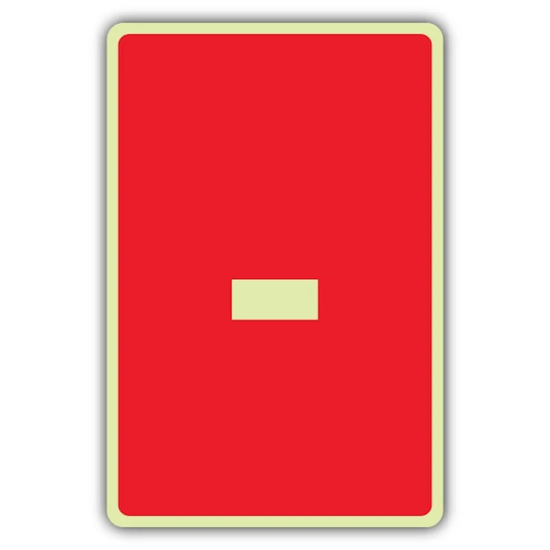 V Safety Glow In The Dark Dash Label - Red Sign - 300 x 450 mm - Made From Triple Glow Rigid Plastic - Professional Safety Signage - Made in Britain