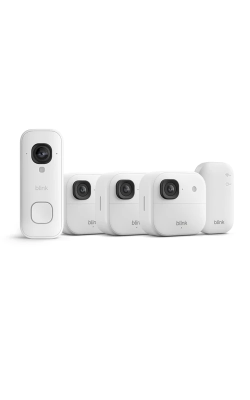 All-new Blink Outdoor 2K+ Cameras with free Blink Video Doorbell 2K+ (White), Sync Module Core included