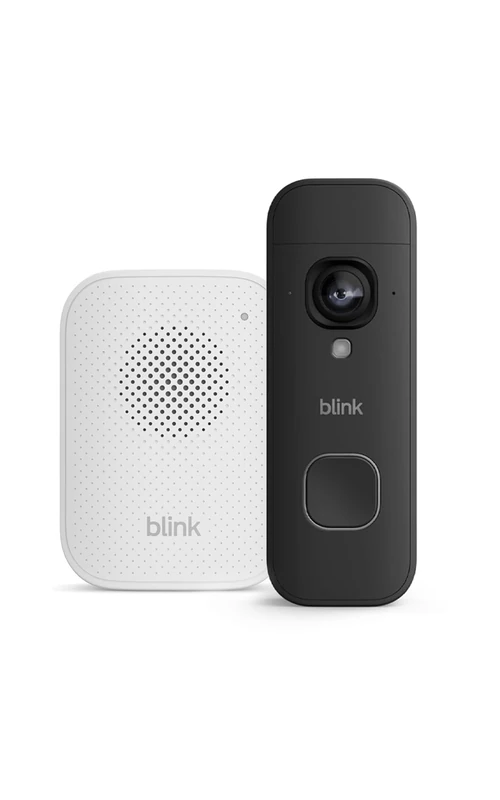 Blink Battery Doorbell 2K+ (newest gen) + Blink Chime | Head-to-toe view | 2K video | Enhanced audio | IP65 | Required Sync Module not included – Add-On (Black)