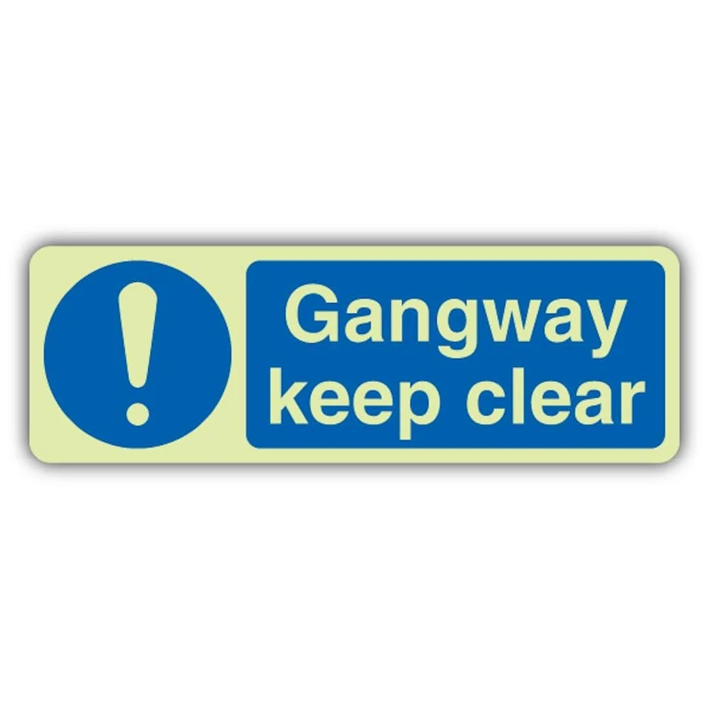 V Safety Glow In The Dark Daylight Telegraphy Device Sign - 450 x 450 mm - Made From Triple Glow Self Adhesive Vinyl - Marine Safety Signage - Made in Britain
