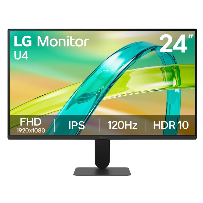 LG Monitor 24U411B-B 24 inch FHD 120Hz IPS Desktop display | sRGB 99%, HDR10, 1ms MBR 5ms GtG, AMD FreeSync, Tilt adjustment, HDMI, D-Sub, Black