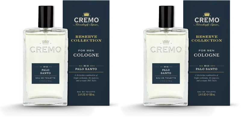 CREMO - Palo Santo Eau de Toilette for Men - Woody Fragrance - Spray 100ml - Gift for Men (Pack of 2) - Image 1