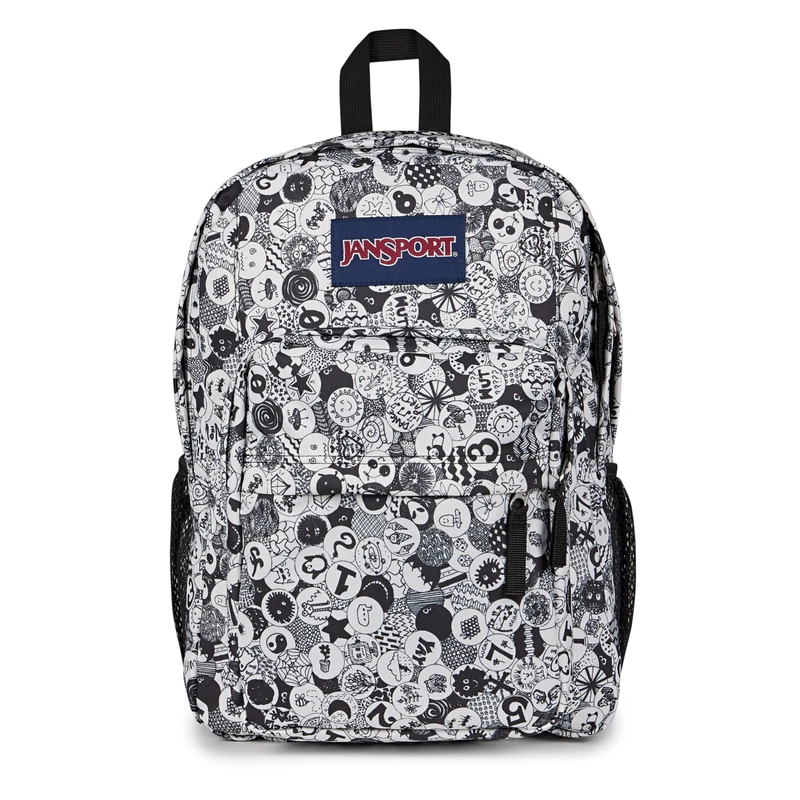 JanSport Big Day Pack Backpack – Large Laptop Backpack with Dual Compartments and Ergonomic Straps, 34 L Capacity, 43.5 x 32.5 x 19 cm - Doodle Dots