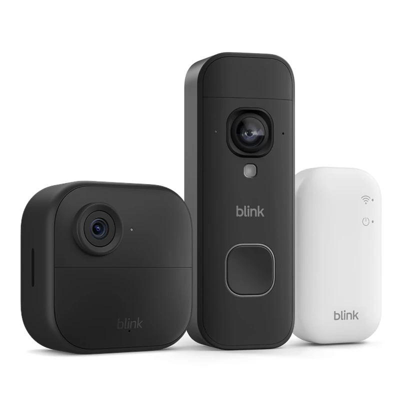Blink Outdoor 4 Camera + Blink Battery Doorbell 2K+ (newest gen)| Wireless HD smart security camera| 1 camera system with Sync Module Core incl.| IP65