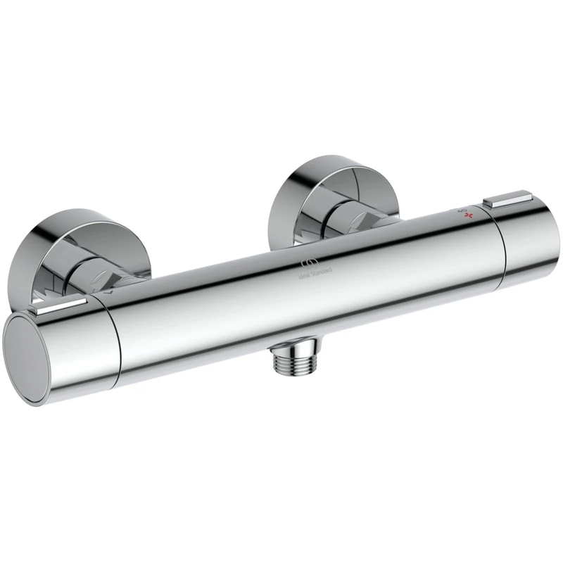 Ideal Standard Ceratherm Alu+ Exposed Shower Mixer 292x105x72 mm, 12 l/min (3 bar), Thermostatic Function, Water & Energy Savings, Core Elements from Aluminum, in Chrome Finish