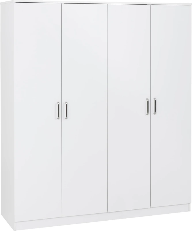 Seconique Dakota 4 Door Wardrobe in White