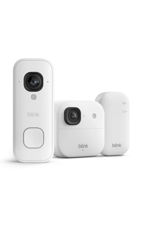 All-new Blink Outdoor 2K+ Camera with free Blink Video Doorbell 2K+ (White), Sync Module Core included