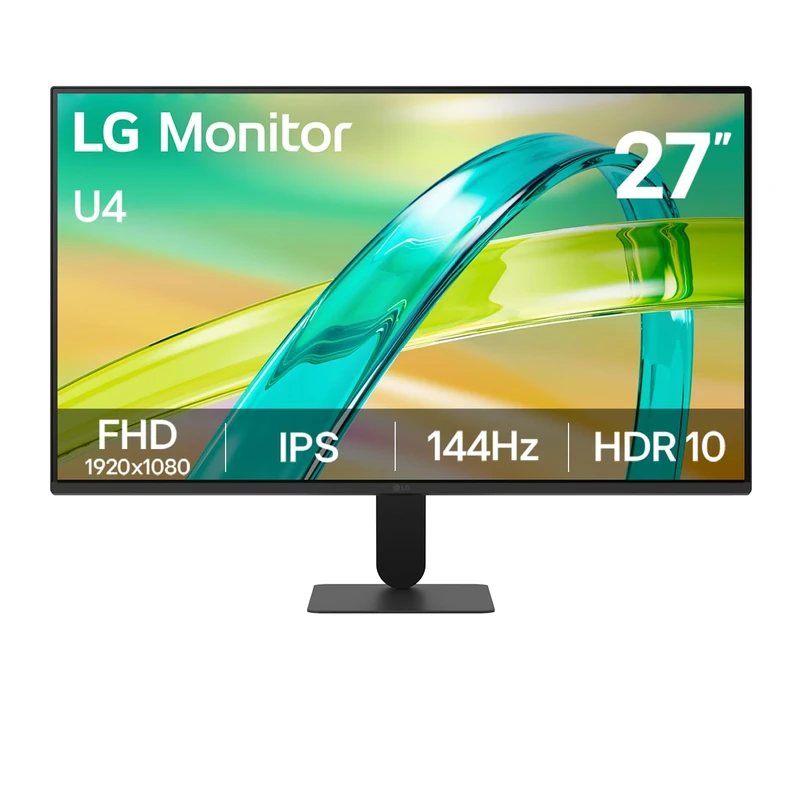LG Monitor 27U411B-B 27 inch FHD 144Hz IPS Desktop display | sRGB 99%, HDR10, 1ms MBR 5ms GtG, AMD FreeSync, Tilt adjustment, HDMI, D-Sub, Black