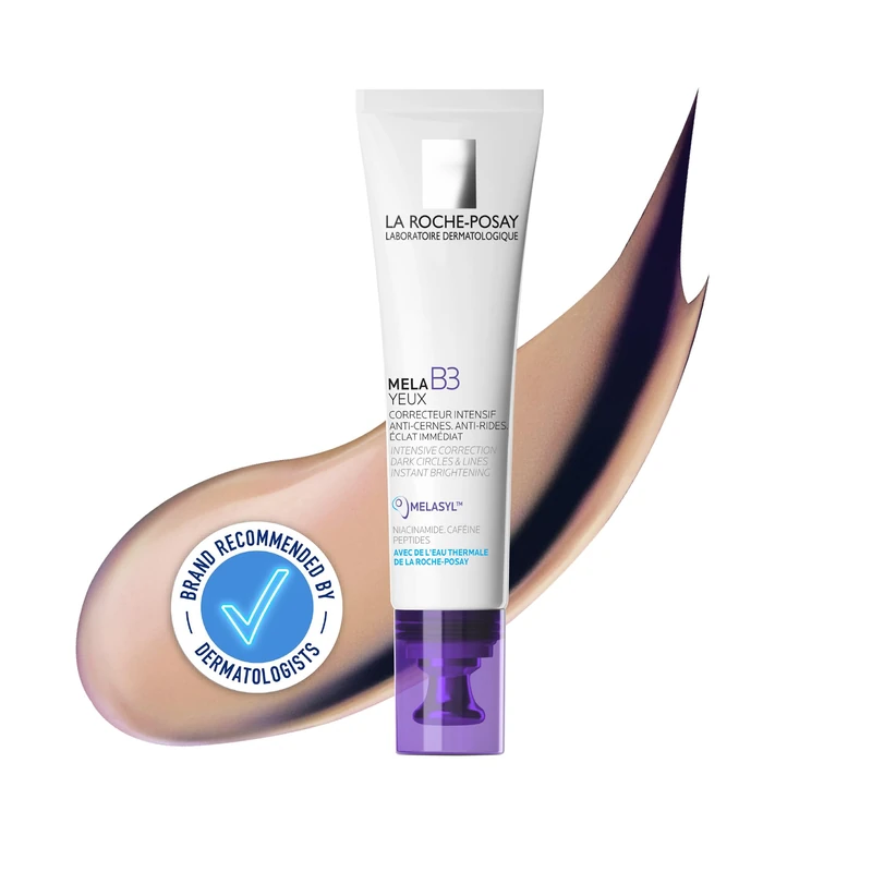 La Roche-Posay Mela B3 Eyes, intensive dark circles corrector for all types of peri-orbital hyperpigmentation, powered by Melasyl™, Niacinamide, and Caffeine, 15ml