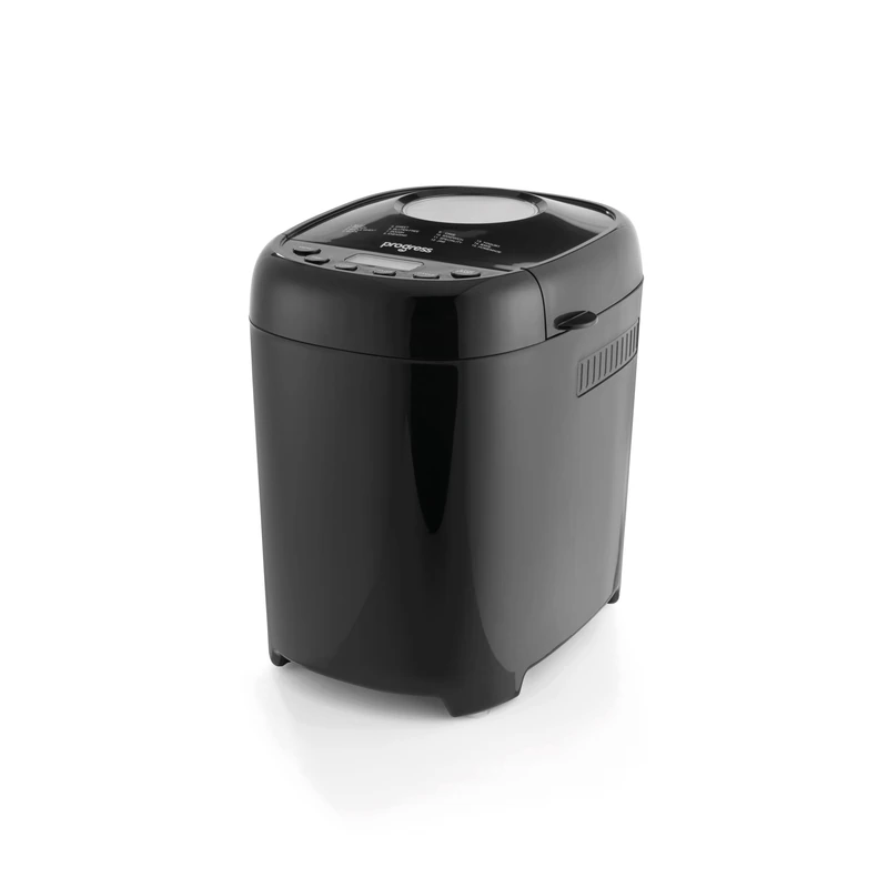 Progress Bread Maker – Bread, Jam & Yoghurt Machine, 15 Preset Functions, Makes up to 2lbs Loaves, Backlit Display, 3 Crust Options, Delay & Keep Warm Function, 550W, Black - Image 1