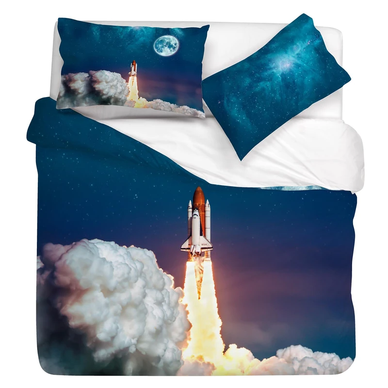 Gabel Houston Duvet Cover Set, 250 x 205 cm, Pure Cotton, NUBE, Digital Photo Print, with Più Mio System
