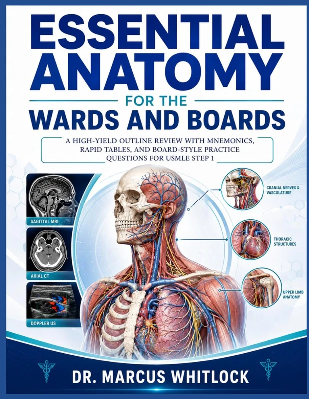 ESSENTIAL ANATOMY FOR THE WARDS AND BOARDS: A HIGH-YIELD OUTLINE REVIEW WITH MNEMONICS, RAPID TABLES, AND BOARD-STYLE PRACTICE QUESTIONS FOR USMLE STEP 1