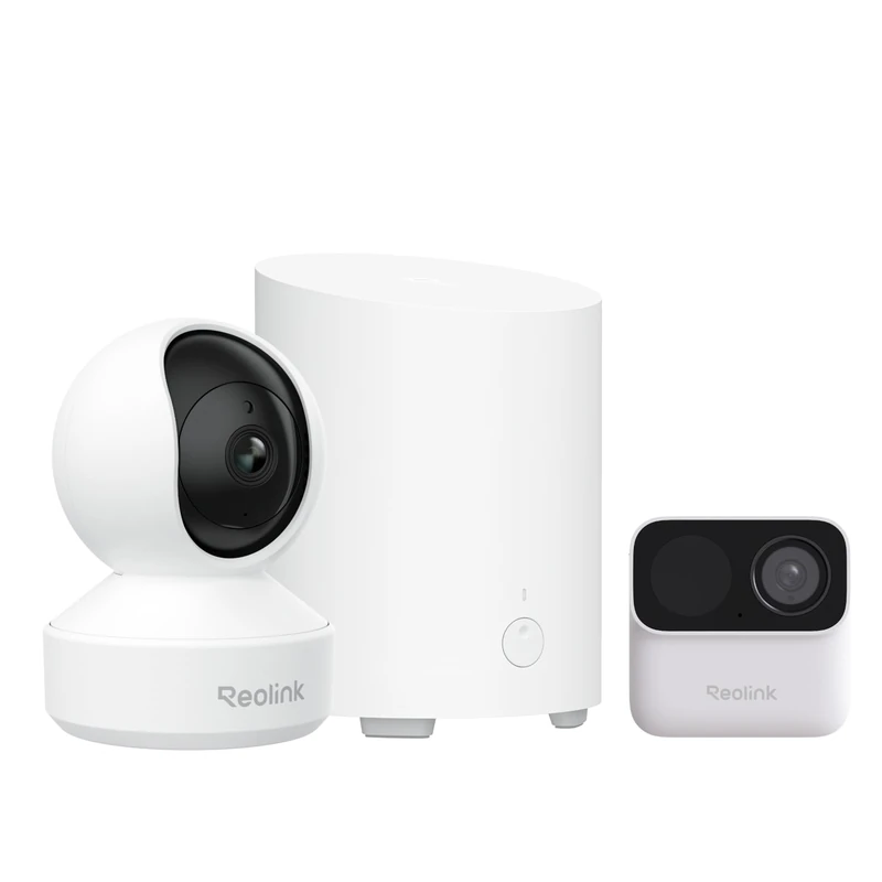 Reolink E1 Pro 5MP + Argus MagiCam + Home Hub Mini | 3K Indoor Pan/Tilt Camera with Auto Tracking, Wireless Outdoor Camera and Local Storage