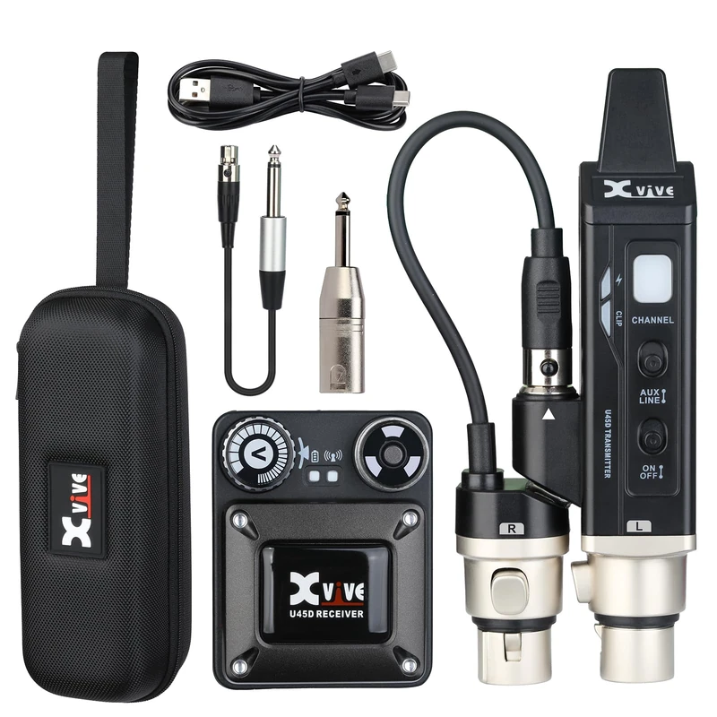 Xvive U45D Stereo In-Ear Monitor Wireless System, 5.8 GHz