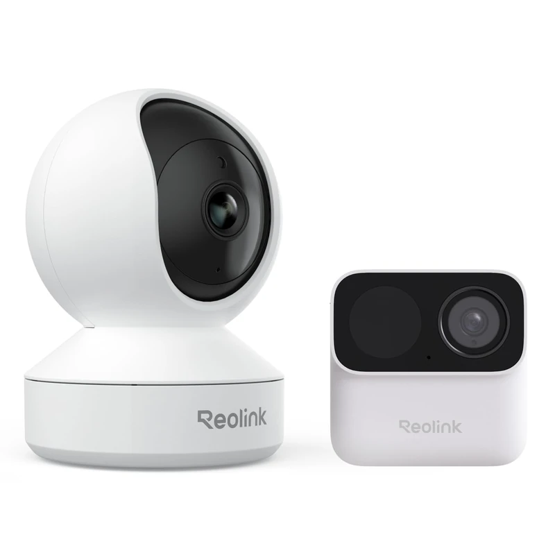 Reolink E1 4MP + Argus MagiCam | 360° Indoor WiFi Camera and Magnetic Wireless Security Camera with AI Detection and Night Vision
