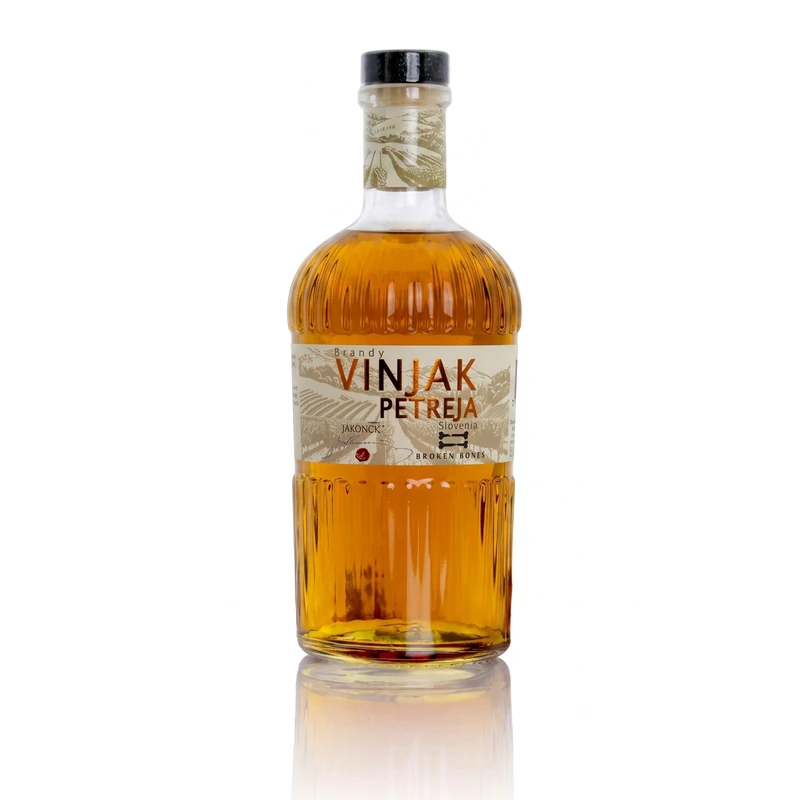 Broken Bones Jakončič Petreja Vinjak Brandy | 70cl | 46% ABV | Slovenian Grape | Brda Wine Region | Award-Winning | Silver Brandy Masters 2024 | Fresh & Aromatic - Image 1