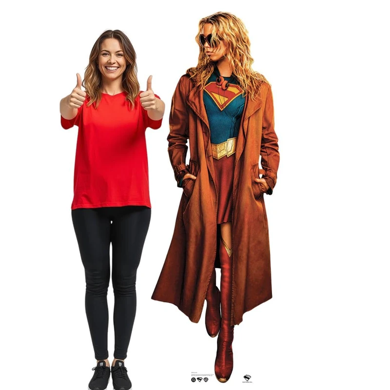 Star Cutouts SC4930 Supergirl Milly Alcock Shades Movie Cardboard Cutout 190cm – DC Movie Display, Fan Decoration & Collector Gift - Image 1