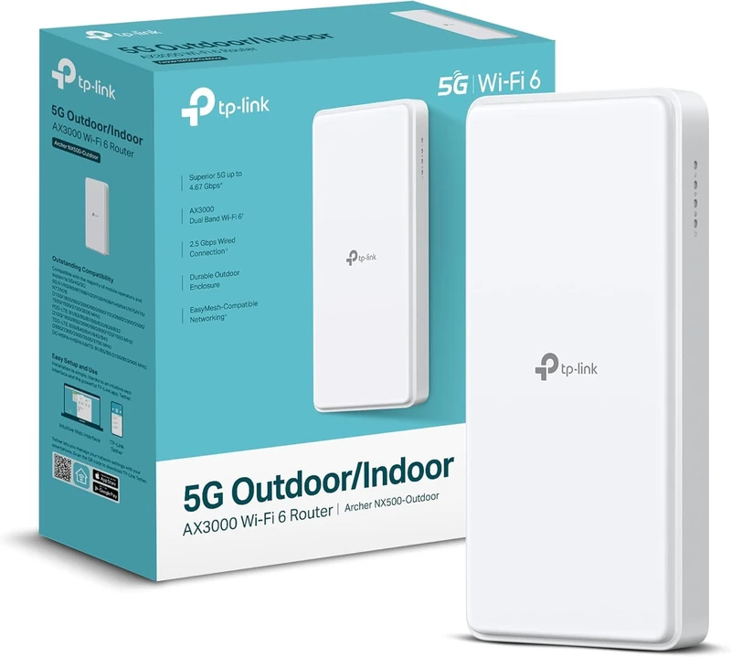 TP-Link Archer NX500-Outdoor 5G Router with SIM Slot, AX3000 Outdoor WiFi