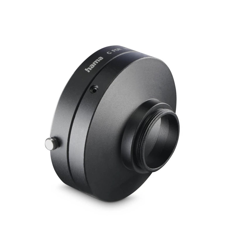 Lens Adapter, for Nikon F Lenses on C-Mount Cameras, black