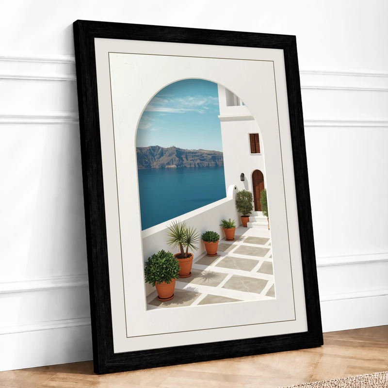 Passage to the Sea Coastal Framed Wall Art Print A1 (84.1×59.4cm) Black, Wall Decor for Living Room, Bedroom, Office & Home, Ready to Hang, Art Gift