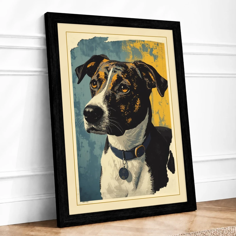 Gentle Watch Scandinavian Framed Wall Art Print A1 (84.1×59.4cm) Black, Wall Decor for Living Room, Bedroom, Office & Home, Ready to Hang, Art Gift