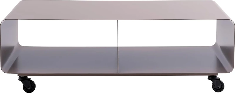 Kare Design lowboard Lounge M, grey, 90x41x30 cm, TV unit, sideboard, minimalist design, TV cabinet, on castors, steel, industrial, modern, living room