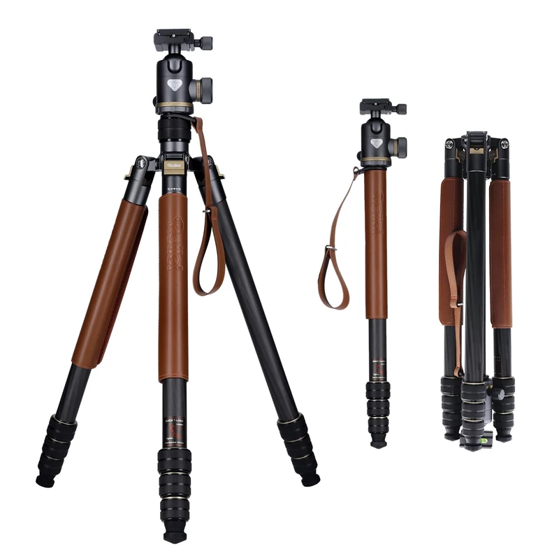 Rollei C6i Carbon Heritage 174 cm Camera Tripod with Spherical Head 360° Compatible Arca-Swiss Tripod with Monopod Function for DSLR, Tripod, Camera, Camera-Tripod - Image 1